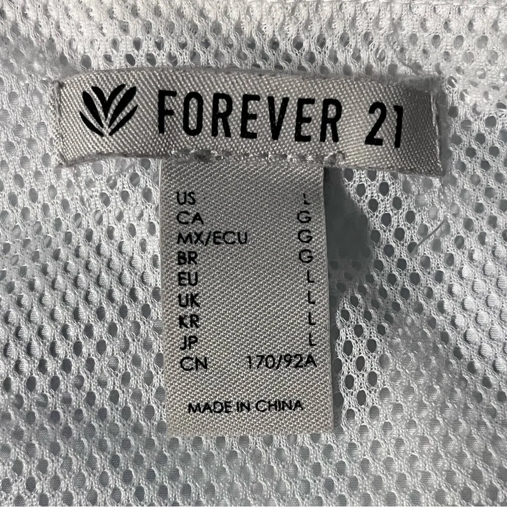 Forever 21 Brand, Zip-Up Hooded Windbreaker, Size L, Women - Picture 3 of 4